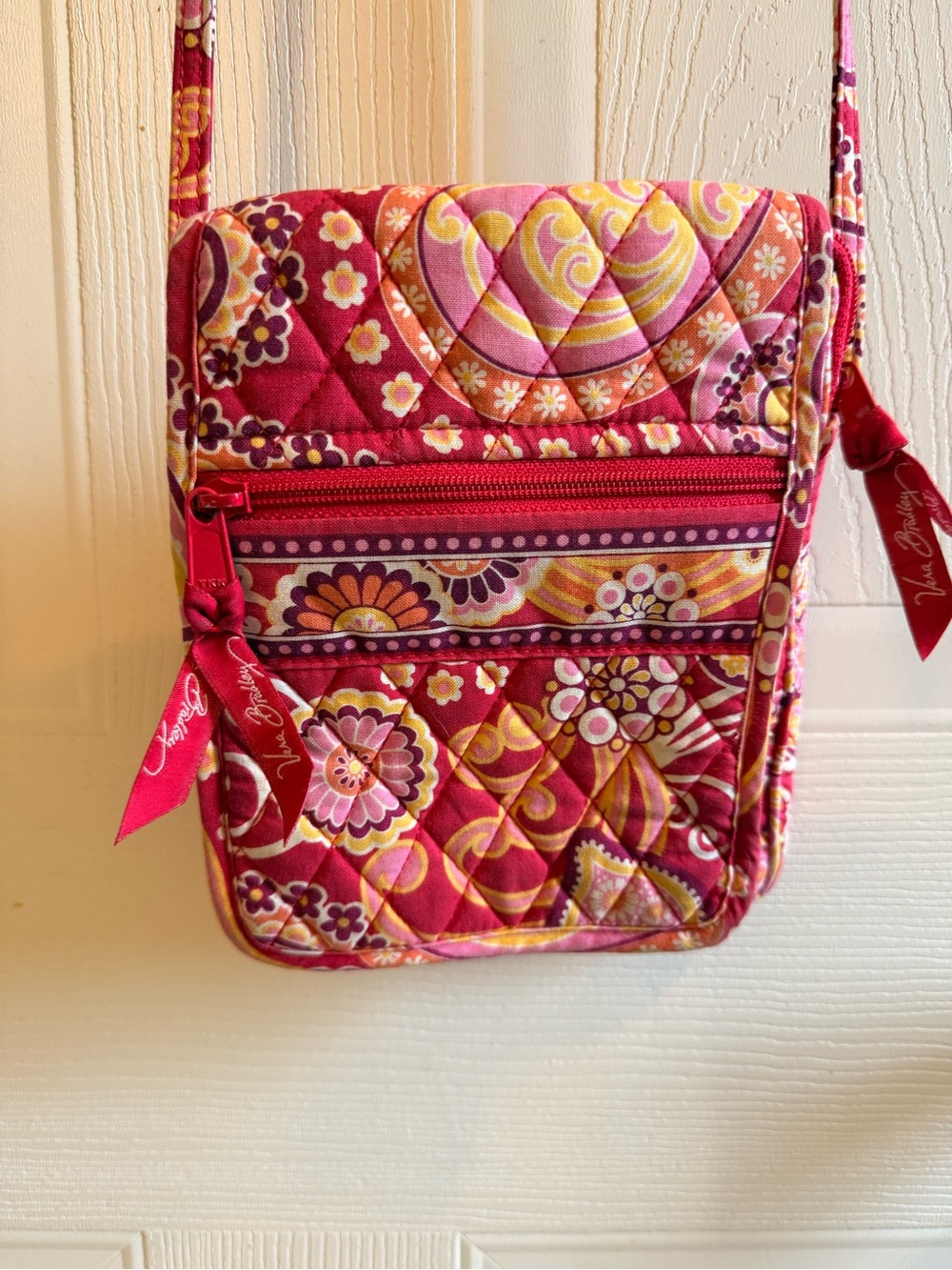 Vera Bradley Mini Hipster Crossbody – Raspberry Fizz (Retired Spring 2008) - Picture 1 of 7